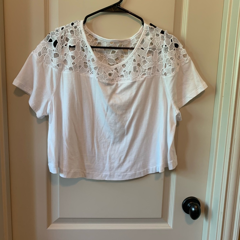 Lane Bryant White Crop Top